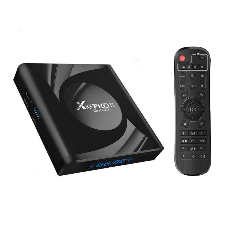 [4+32G] Smart TV Box X88 Pro 13a Android 13 8K Filme Push TV Box RK3528 WiFi6 Dupla Wifi TV Box 2023
