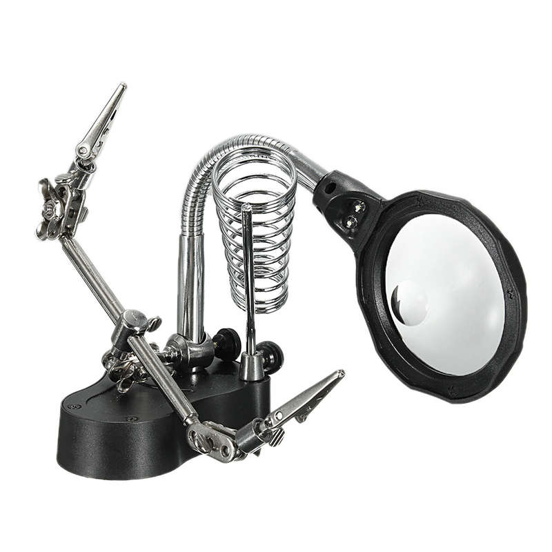 Multifunctional Electric Soldering Station Auxiliary Clamp Electric Iron Double Led Light Industrial