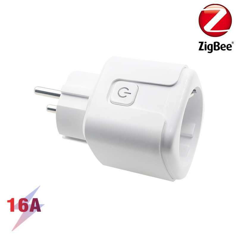 Tuya Zigbe Smart Plug 16A EU Smart Socket With Power Monitoring Voice Control Work with Tuya Smart L