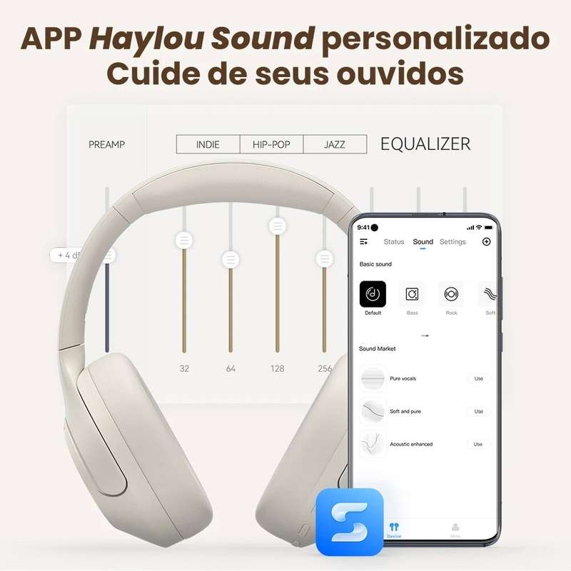Haylou S35 ANC bluetooth 5.2 Headphone Wireless Headset 42dB Noise Cancellation 40mm Driver 60H Play