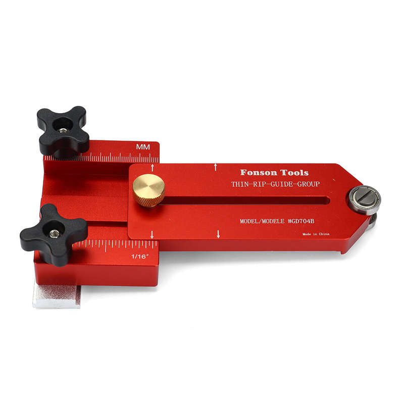 FONSON Upgrade Extended Woodworking Thin Rip Guide Lengthen Table Saw Fast Cutting Limit Fence Workb