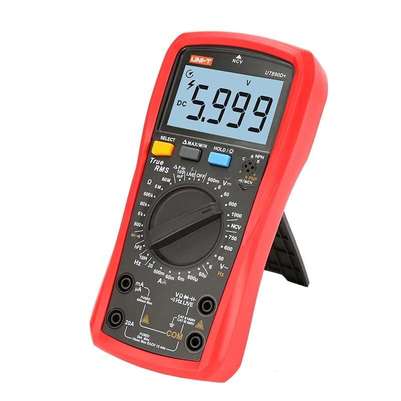 UNI-T UT890D+ True RMS Digital Multimeter Manual Range AC DC Current Voltage Frequency Capacitance T
