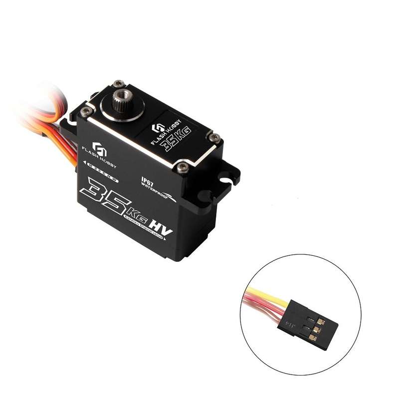 Flashhobby M35CHW 35KG Torque 120 0.07sec 8.4V Waterproof Coreless Servo with Aluminium Metal Gears