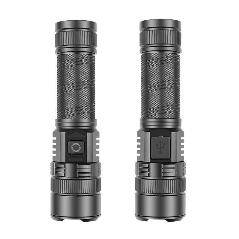 P70 Powerful Extremely Bright 3 Modes + Zomable LED Flashlight USB Rechargeable LED Torch Lantern 26
