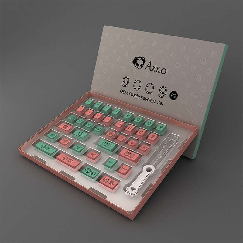 AKKO 38 Keys 9009 Retro Supplement Keycap Set R2 OEM Profile PBT Sublimation Keycaps for Mechanical