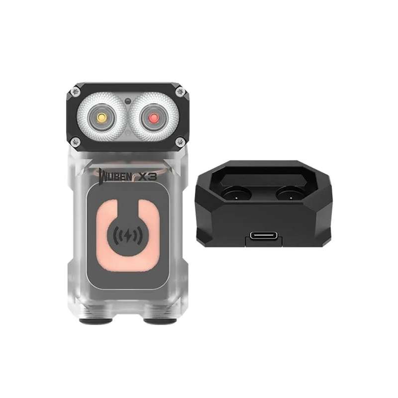 WUBEN X3 Owl 700LM Mini LED Keychain Flashlight 180 Rotating Head Best EDC Flashlight Wireless Charg