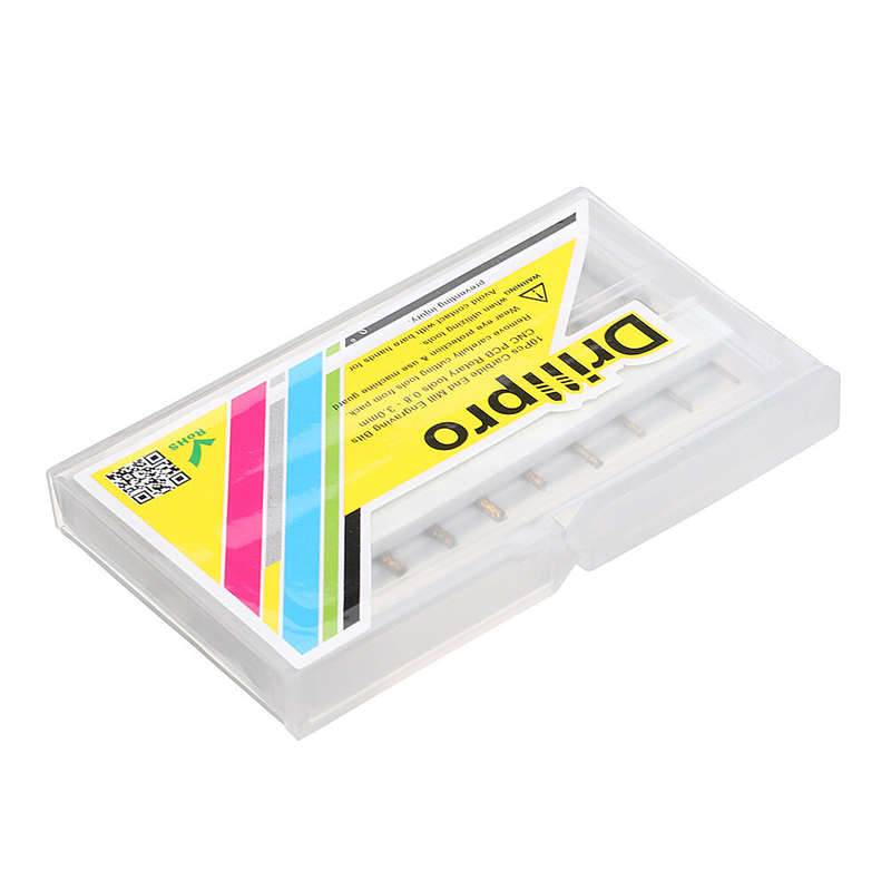 Drillpro DB-M1 10Pcs 0.8-3mm Titanium Coated Engraving Milling Cutter Carbide Bits