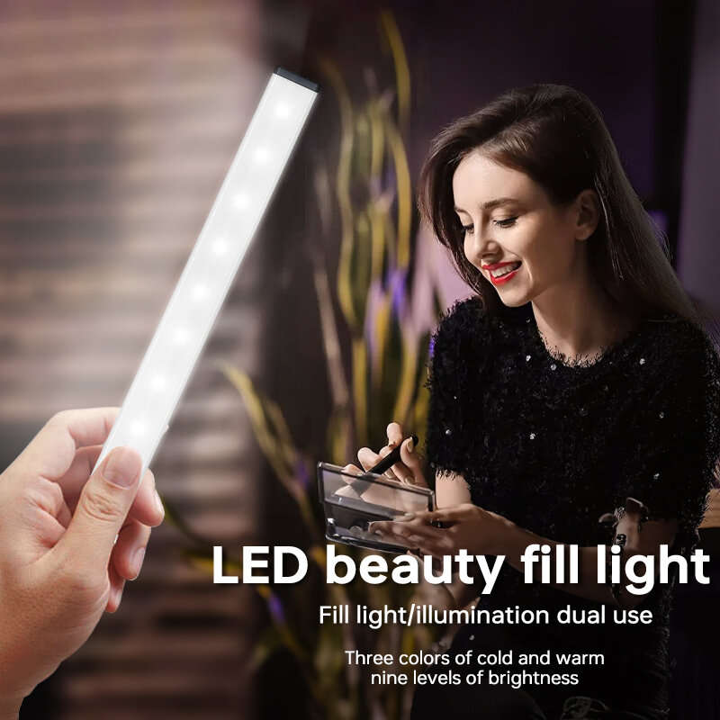 USB Charging 40cm LED Night Light 3 Color Adjustable 80LED 9 Levels Brightness Adjustment for Live S