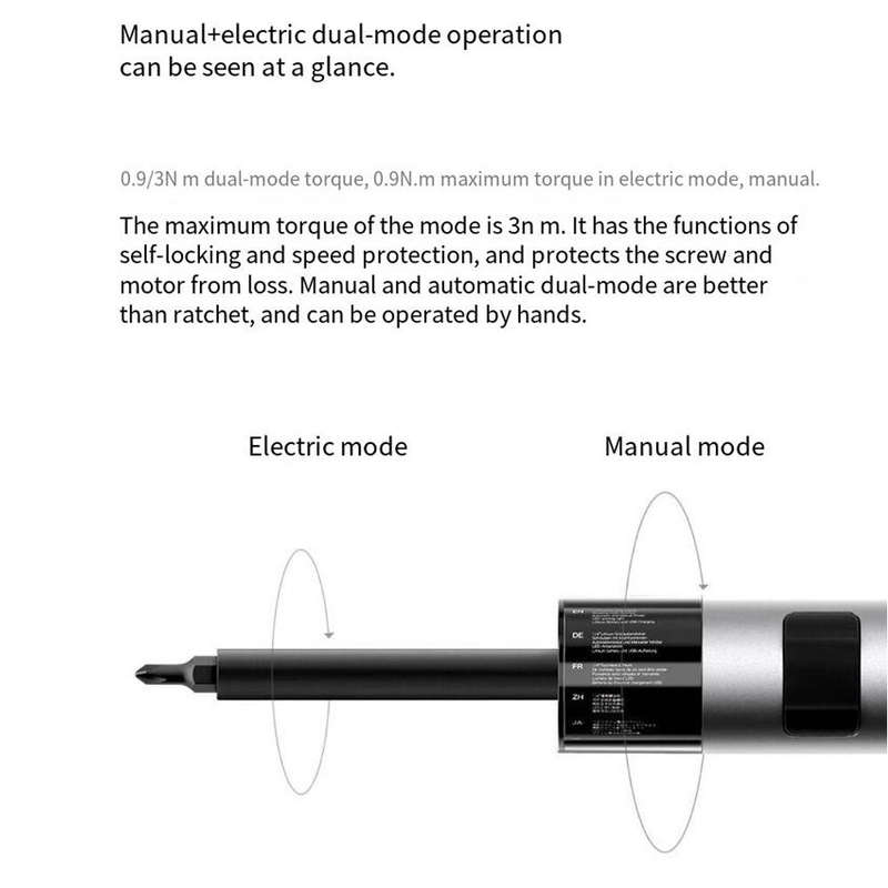 Wowstick SD63 3N.M 230r/min DC 5V Electric Screwdriver All-Aluminum Shell High Torque USB Type-C Cha