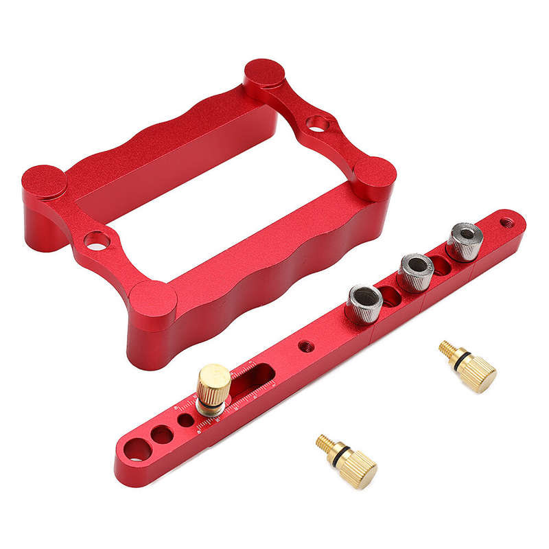 ENJOYWOOD Self Centering Dowelling Jig Metric Dowel 6/8/10mm Punch Locator Drilling Tools for Woodwo
