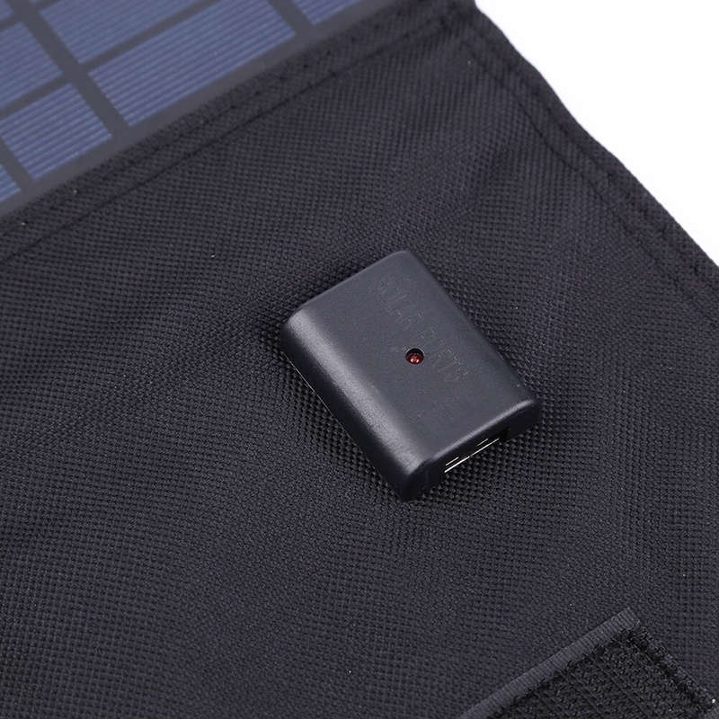 14W 5V Foldable Solar Panel Charger Dual USB Portable Solar Charging Bag for Outdoor Travelling Camp
