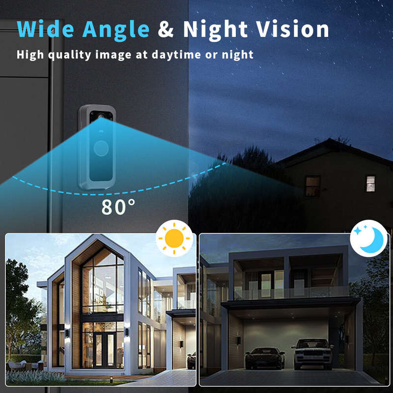 SY-30 Wireless Video Doorbell Intercom System 4 Inch Screen with 5000mAh Battery Night Vision PIR Mo