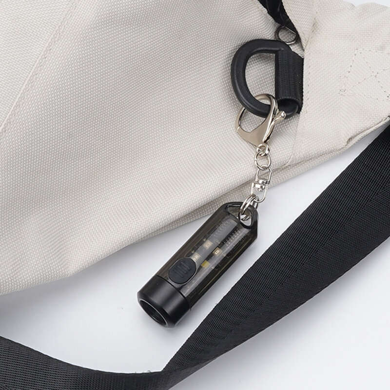 7 Light Modes Bright LED Mini Keychain Flashlight UV Light Red Blue Signal Lamp Portable Mini Flashl