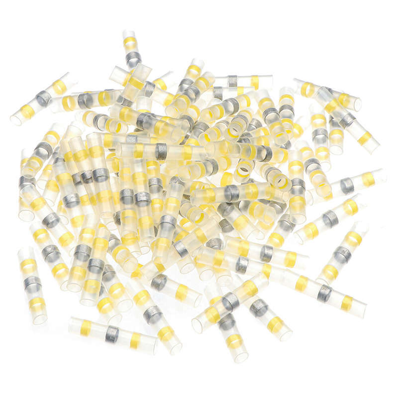 50PCS Solder Seal Wire Connectors Waterproof Heat Shrink Butt Connectors Electrical Wire Terminals I
