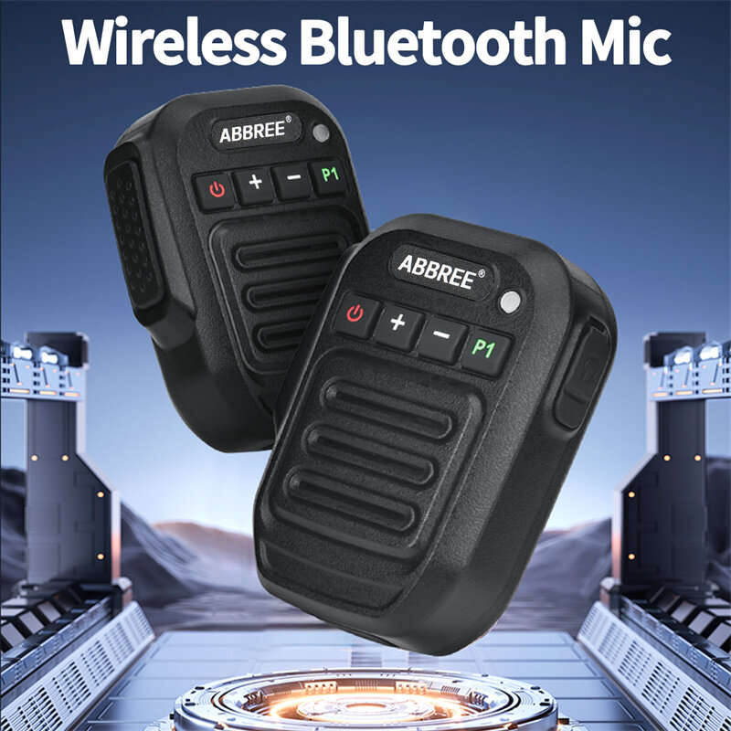 ABBREE Walkie Talkie Wireless bluetooth Handheld Speaker Mic Shoulder Microphone for BaoFeng Quanshe