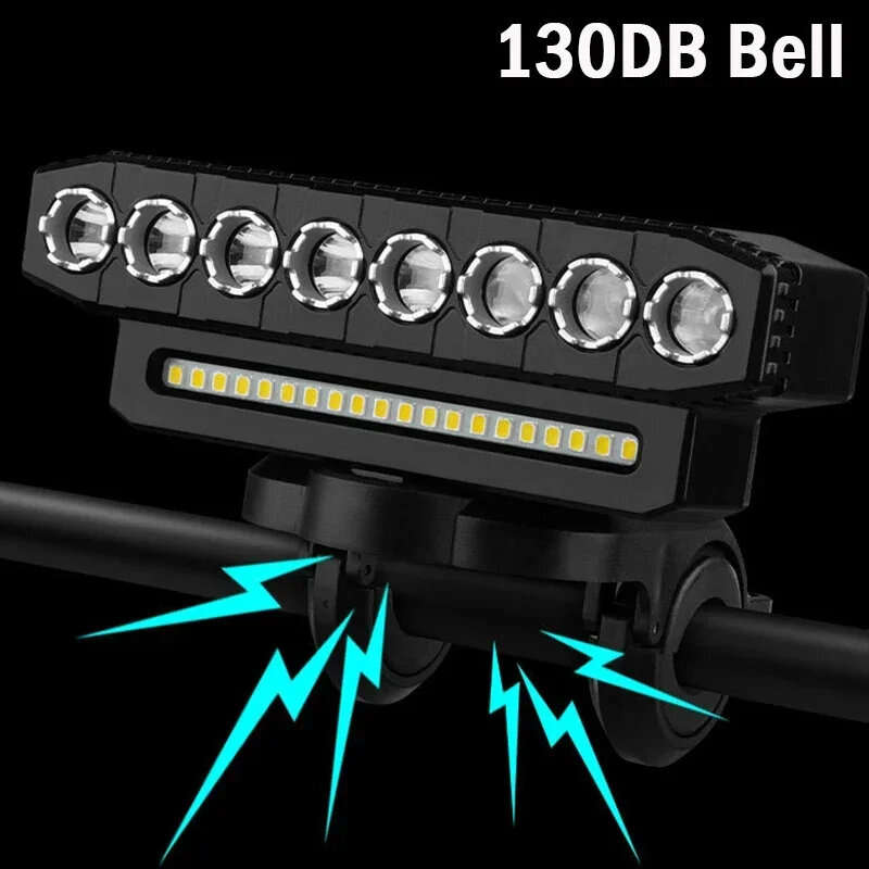 Cansses 3 in 1 4000mAh Battery Bike Headlight 6 Light Modes USB Fast Charging Waterproof Power Bank