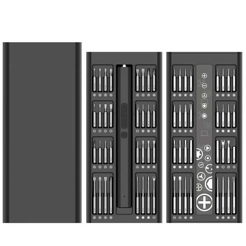 66 in 1 Magnetic Screwdriver Set Precision Electrician Double Sided Magnetic Head Power Tools Screwd