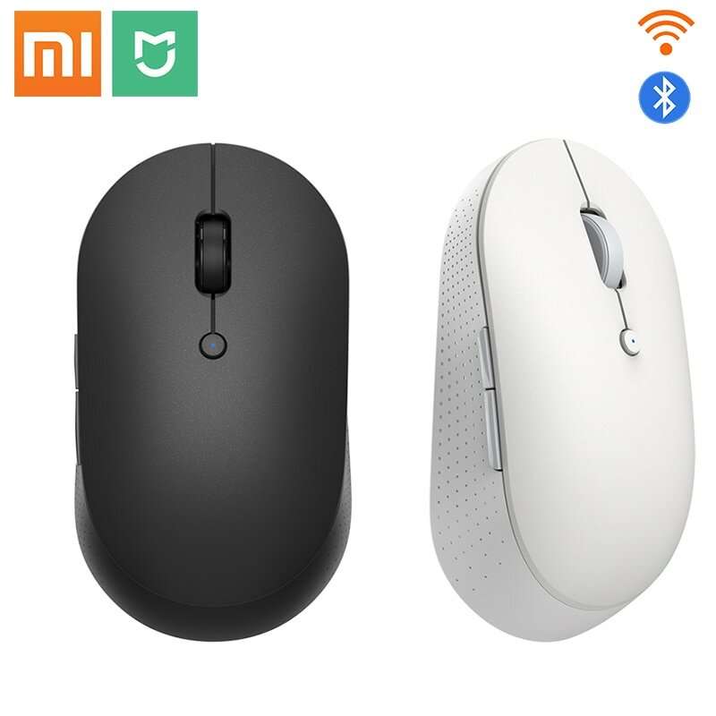 Xiaomi Mi Wireless Dual-Mode Mouse Silent Ergonomic bluetooth USB Side buttons Protable bluetooth &