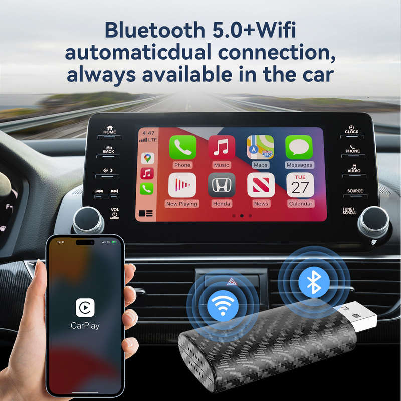 Wireless CarPlay Adapter Original Car Wired Carplay To Wireless Carplay Bluetooth 5.0 Wireless Conne