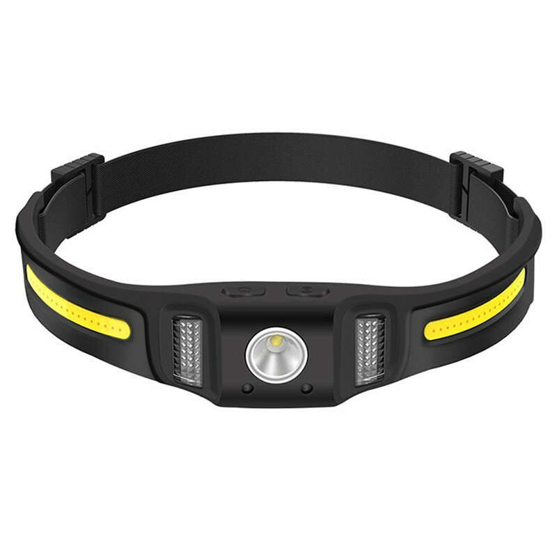 Smart Sensor 600 Lumens XPG+COB LED Headlamps Double Light Source Headlight With Safety Light Waterp