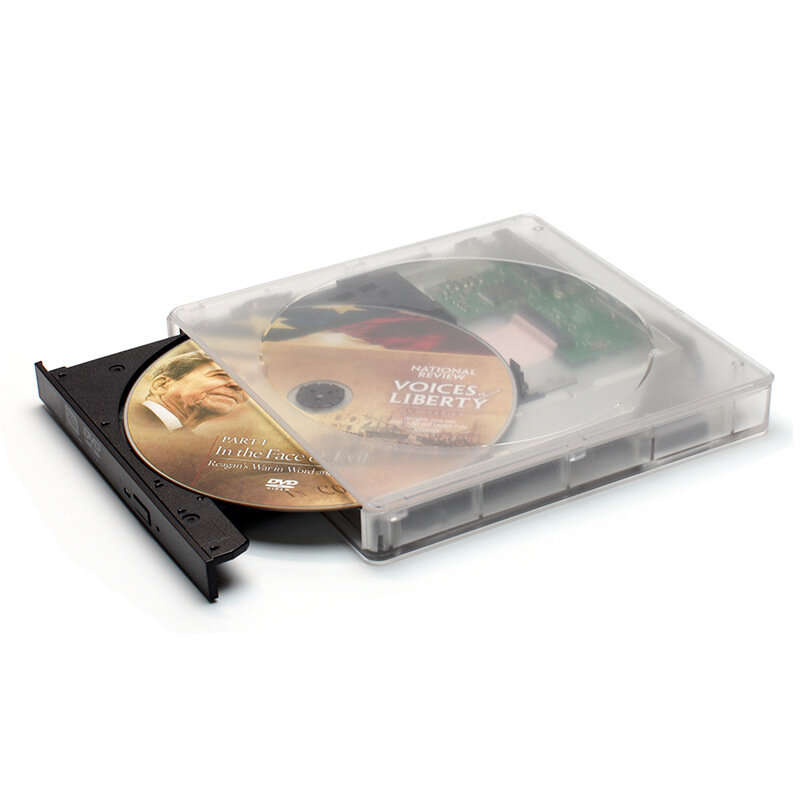 External Optical Drive USB 3.0 Type-C Transparent CD/DVD/VCD Burner Player Reader RW Drive for Mac W