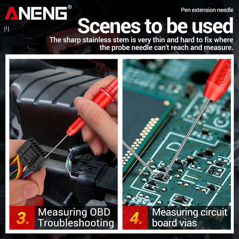 ANENG PT2002 Multimeter Stainless Steel Probe for Automobile Detection with Puncture-free Special Ti