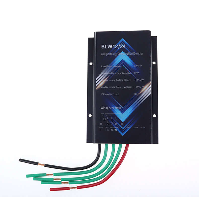 Excellway Wind Turbine Controller, 800W Rated Capacity 12V/24V Battery Compatible Intelligent Brakin