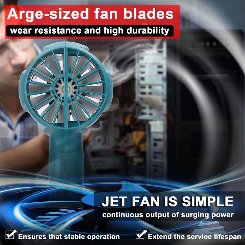 Turbo Fan 1000W Handheld Cordless Fan with Dual Motor Options High-Speed Blowing Power Compatible wi