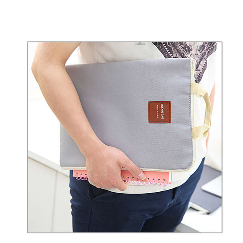 Libo Waterproof Computer Bag Canvas Zipper Multi Functional Multi-Layer A4 File Bag Portable Pad Lap