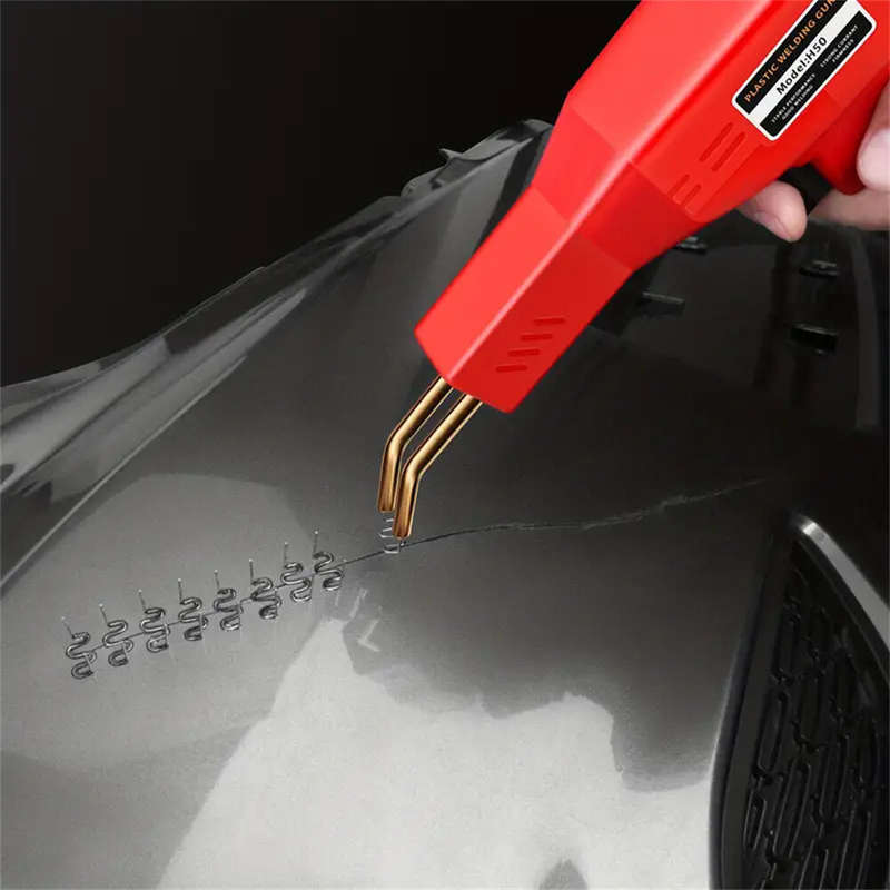 EU Plug Red Portable Plastic Welding Machine Quick and Easy Operation Ergonomic Design Stainless Ste