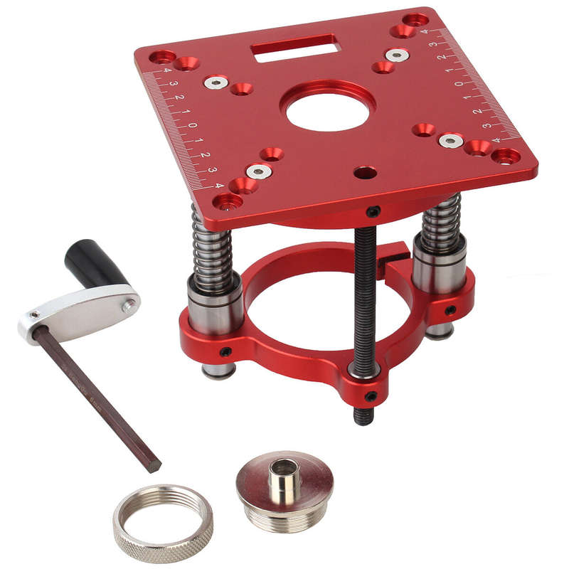 Precision Router Lift Kit with Router Table Insert Plate Max Lifting 70mm Woodworking Engraving DIY