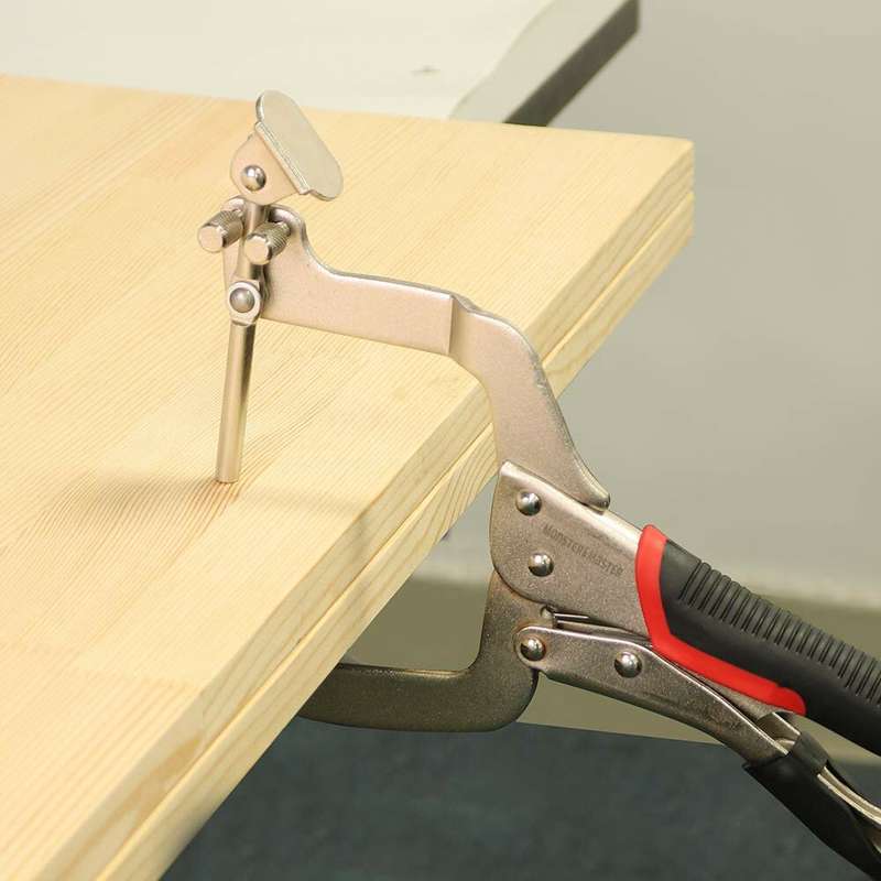 12 inch 2 in 1 Metal Face Clamp Pocket Hole Clamp Pliers Adjustable 90 Degree Right Angle Clamp Heav
