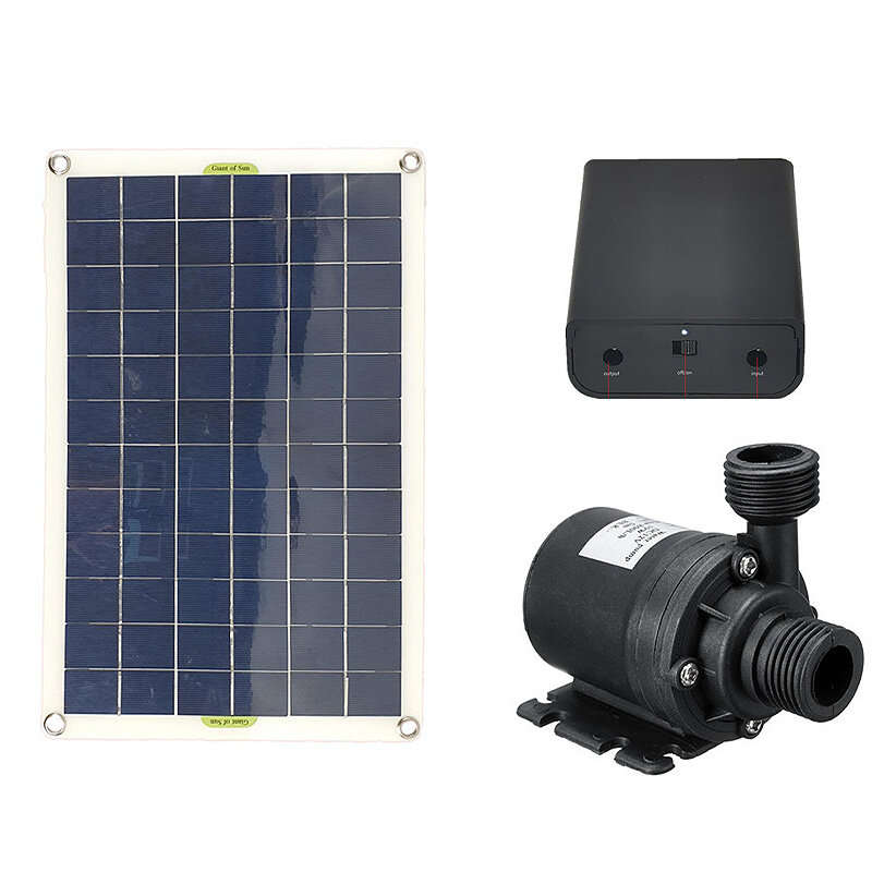 50W Solar Fountain Water Pump Kit Solar Panel Submersible Powered Pump Fish Pond Fountain Powered Ga