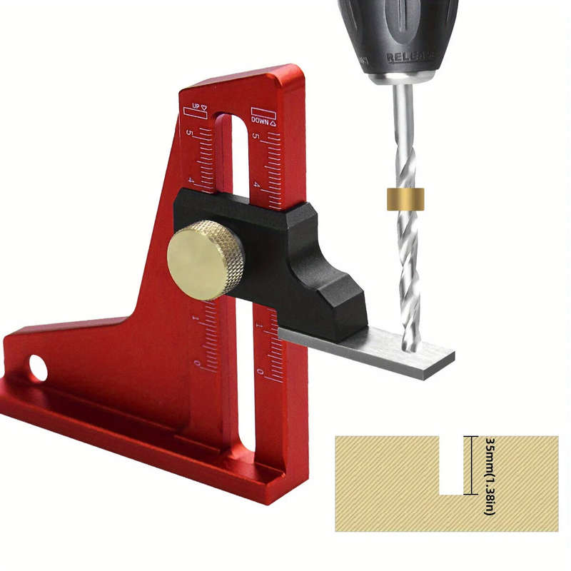 Woodworking Depth Gauge Versatile 0-50mm Dual Scale Precision Tool for Easy Router and Table Saw Set