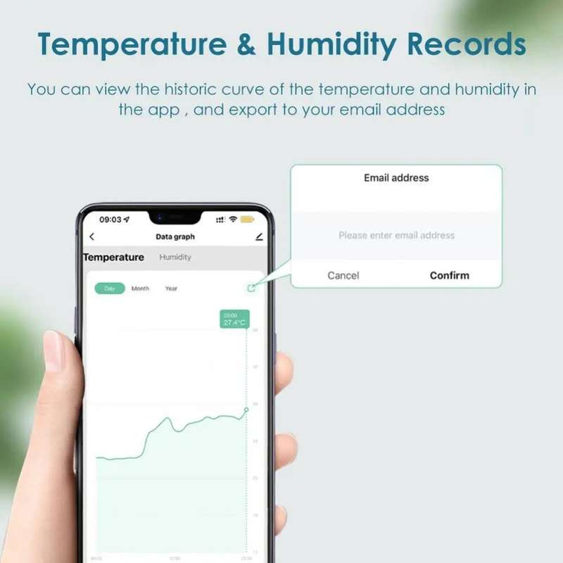 Smart WiFi Hygrometer Thermometer Sensor Indoor Temperature Humidity Monitor Works with Alexa Google