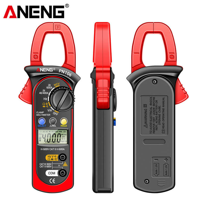 ANENG PN106 4000 Counts Clamp Meter AC/DC Ammeter Voltmeter Electric Tester True RMS Multimeter Clam