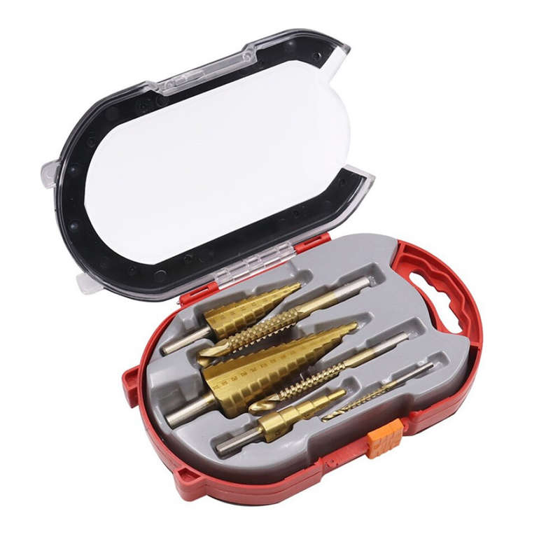 6Pcs Step Drill Bit Saw Drill Bit Set Titanium Milling Cutter 4-12 4-20 4-32mm 3 6 8mm For Woodworki