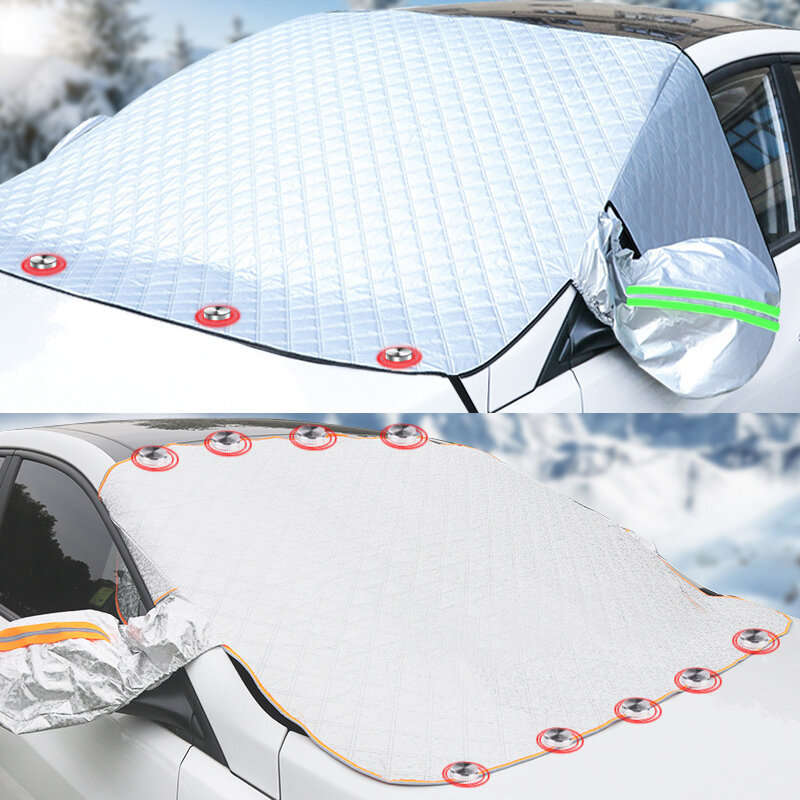Car Windshield Cover Snow and Frost Protection Car SUV Front Windshield Shield Cover Sunproof Heat-I