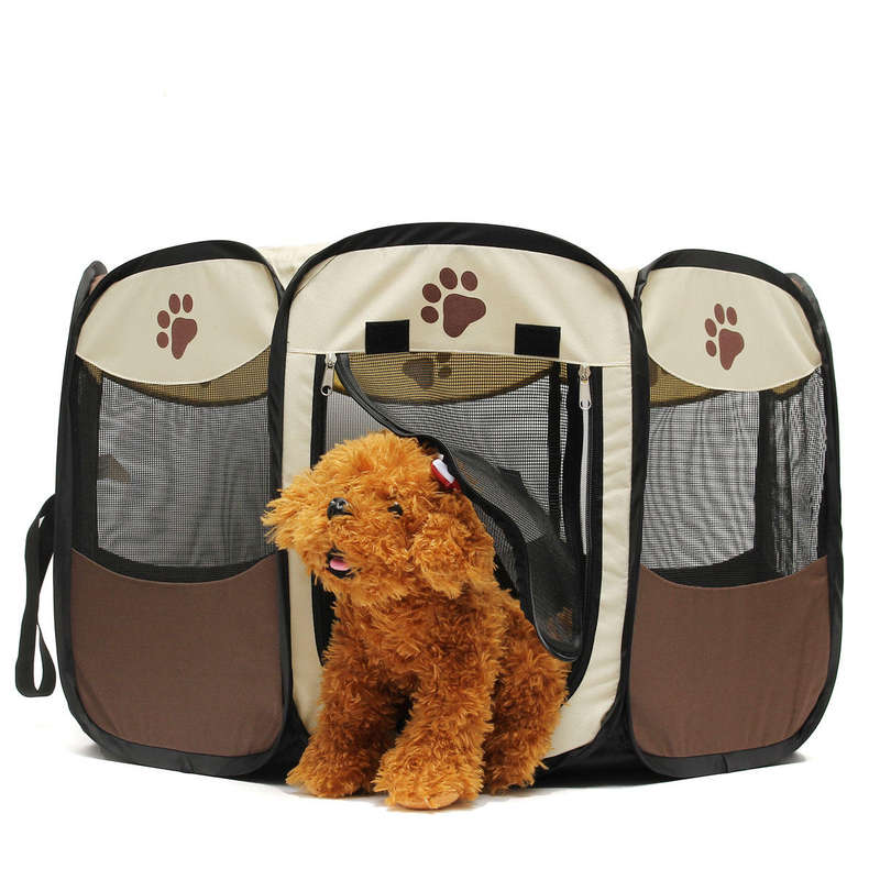 OxGord 45cm Pet Dog Cat Playpen Tent Portable Exercise Fence Kennel Cage Crate