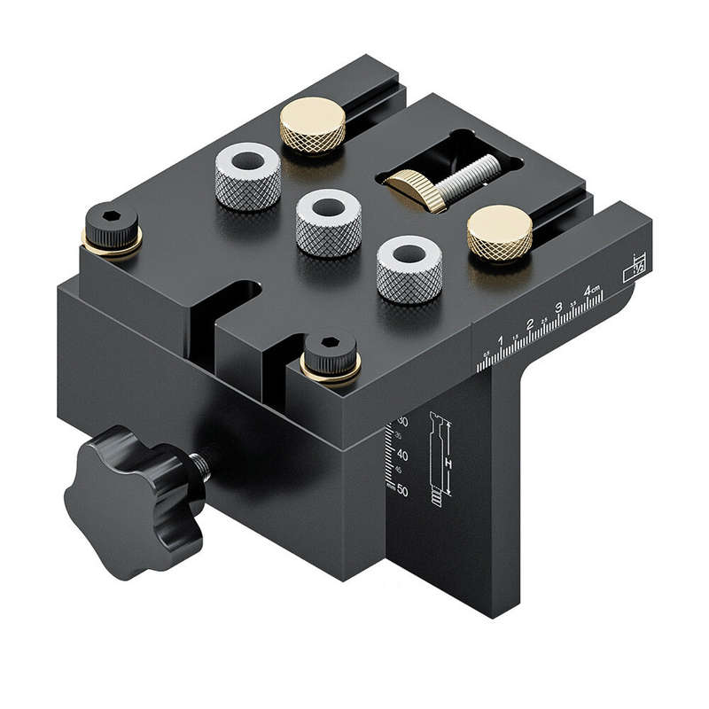 Ganwei Woodworking 3 In 1 Dowelling Jig Kit Adjustable Pocket Hole Jig 6/8/10/15mm Drilling Guide Te