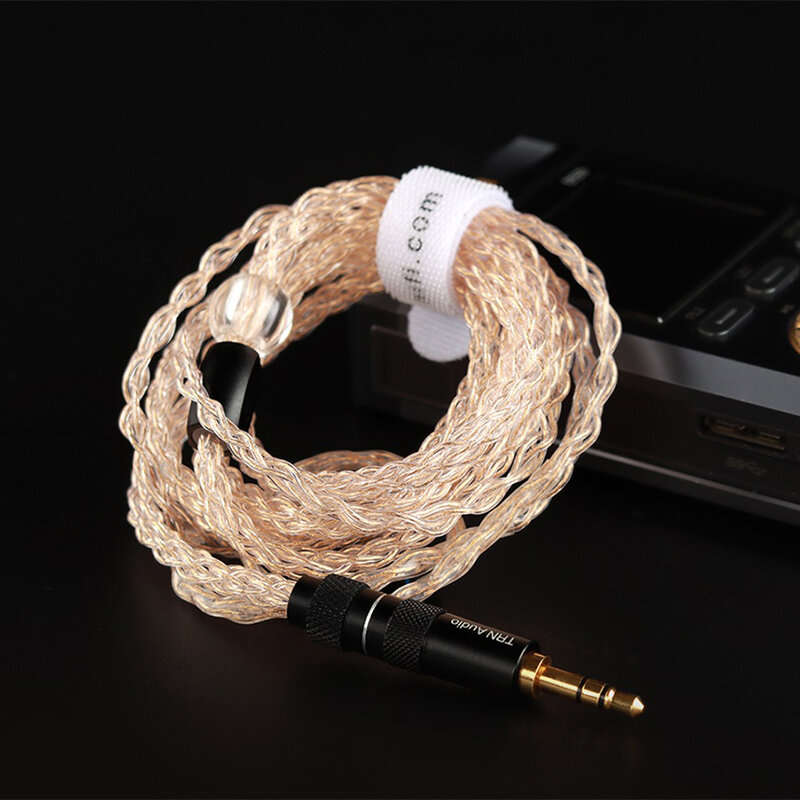 TRN T2 Pro Earphone Cable 8 Strand Silver Plated Upgrade Cable 2.5/3.5/4.4mm Headset Wire Earphones