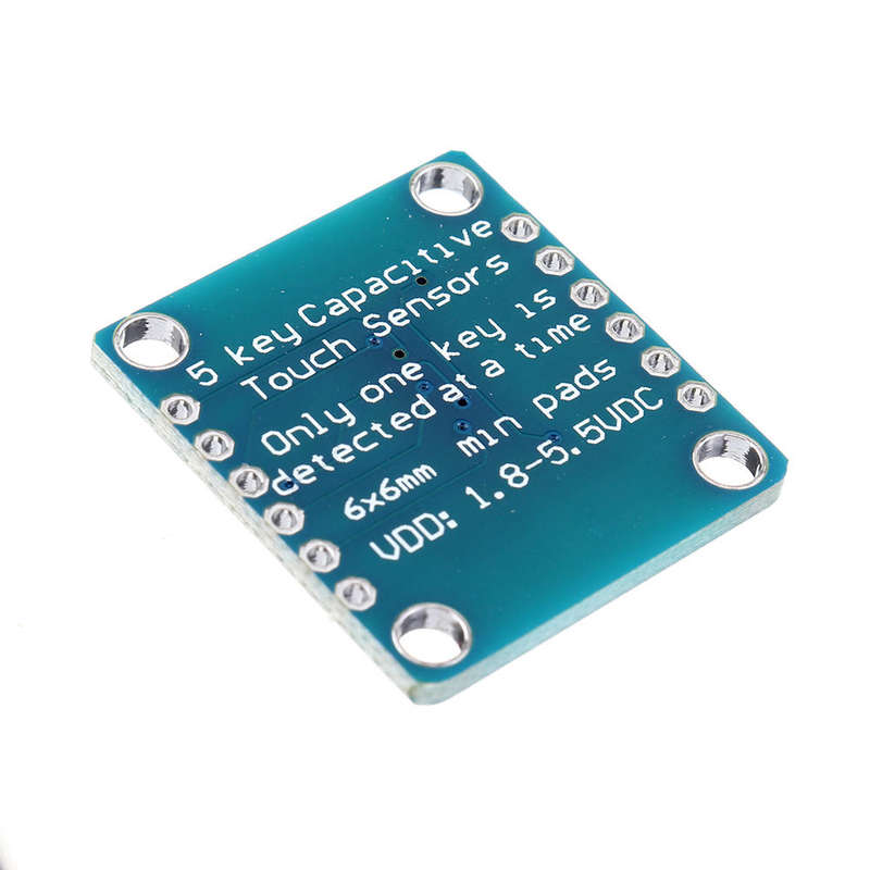 AT42QT1070 5-Pad 5 Key Capacitive Touch Screen Sensor Module Board DC 1.8 to 5.5V Power For Standalo
