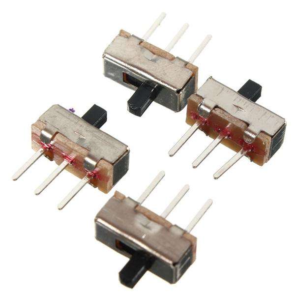400pcs SS12D00G3 2 Position SPDT 1P2T 3 Pin PCB Fixture Panel Mini Vertical Slide Switch