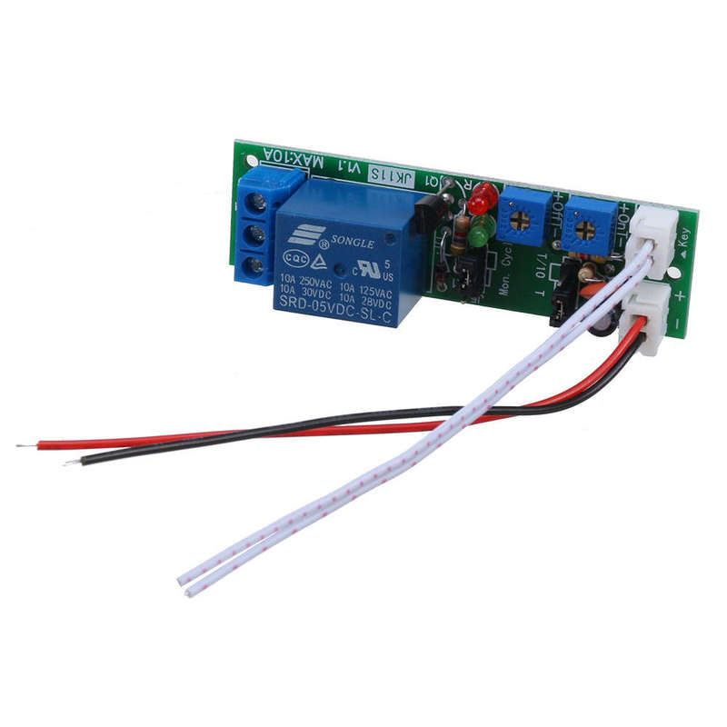 Jk11S-100S-5V 10A 0-100S Adjustable On-Offf Delay Module Timer Cycle Switch Infinite Loop Relay Modu