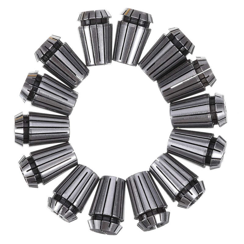 Machifit 14pcs ER20 Spring Collet Set 1/8-1/2 Inch Chuck Collet for CNC Milling Lathe Tool
