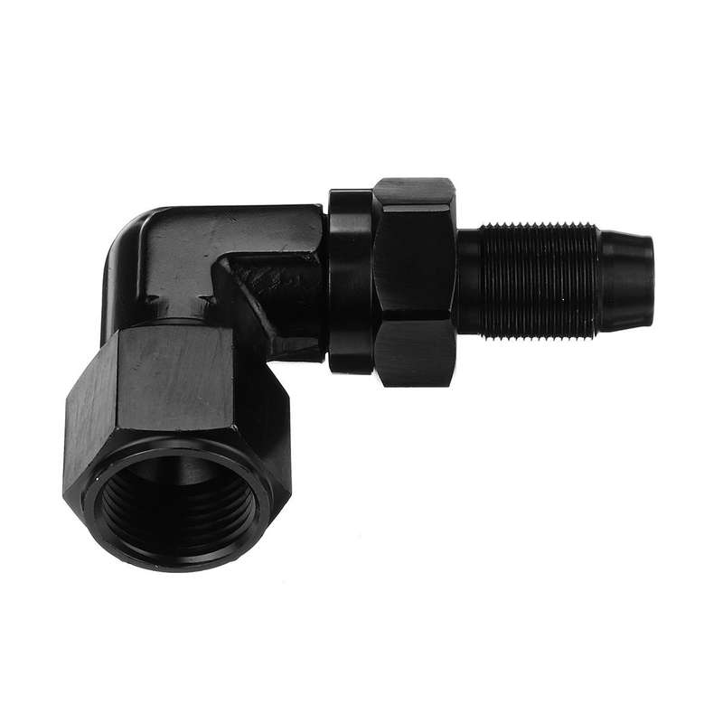AN10 0AN JIC-10 90 Degree Swivel Oil Fuel Air Gas Hose End Fitting Adapter Black