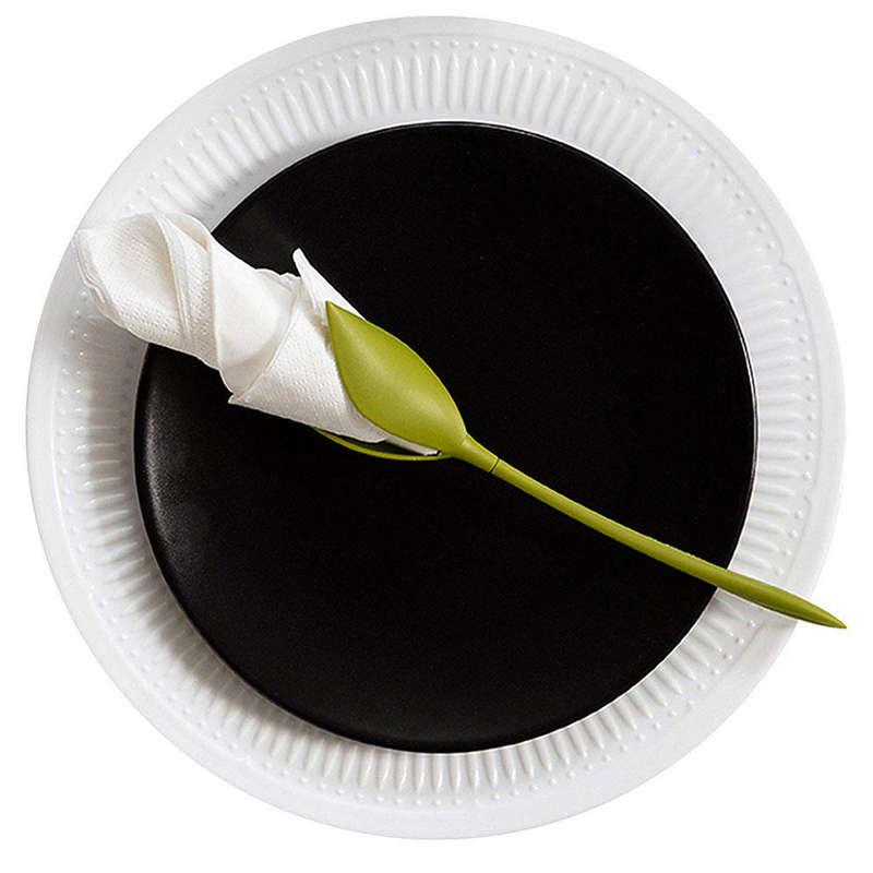 Creative Plastic Bloom Napkin Holder Blooming Flower Buds Serviette Twist Holder Tissue Holder for T