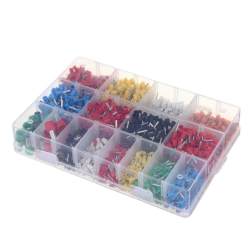 Aemedy 2120pcs Insulated Cord Pin End Terminals Tin-Plated Copper Crimp Connector Ferrules Kit Set F
