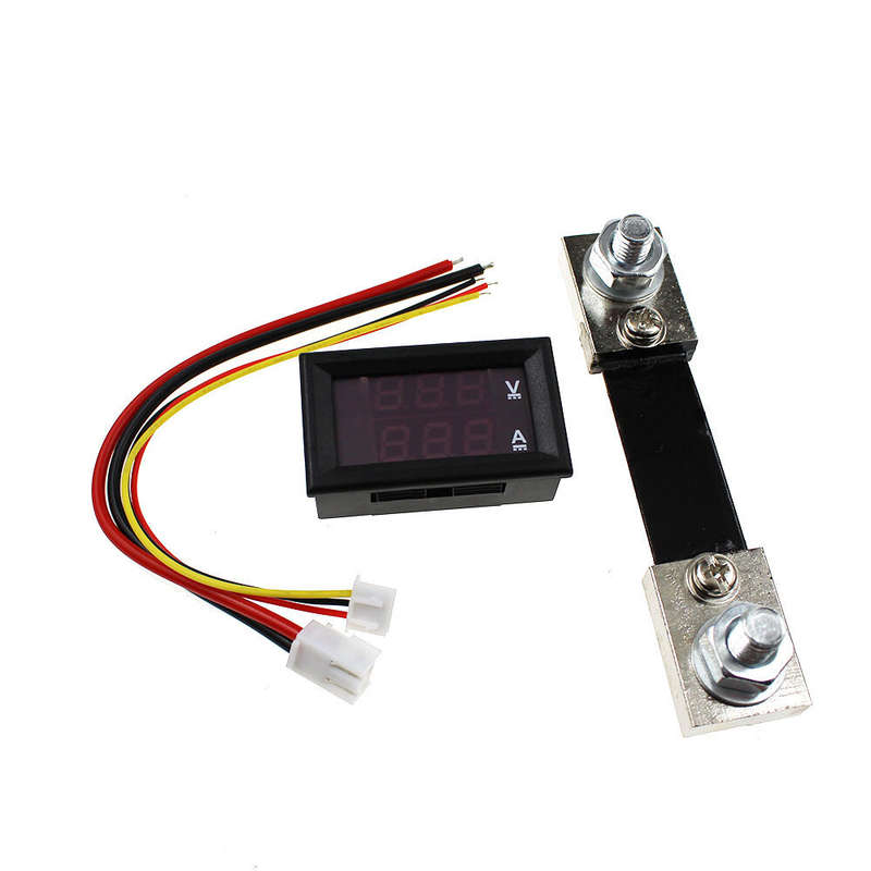5pcs 0.56 Inch Blue Red Dual LED Display Mini Digital Voltmeter Ammeter DC 100V 100A Panel Amp Volt