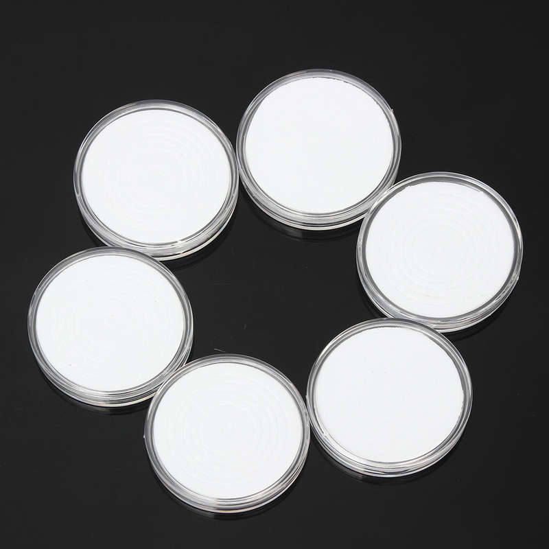 20Pcs Plastic Round Coin Holder Portable Storage Case Boxes Container 5 Size Pad